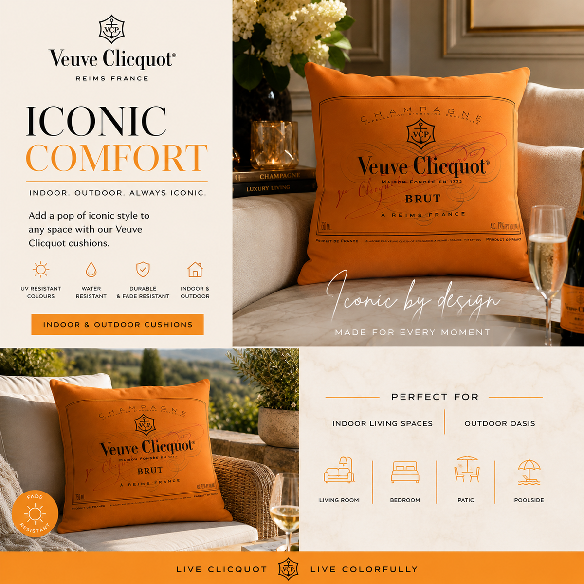 VC Champagne Indoor & Outdoor Cushion