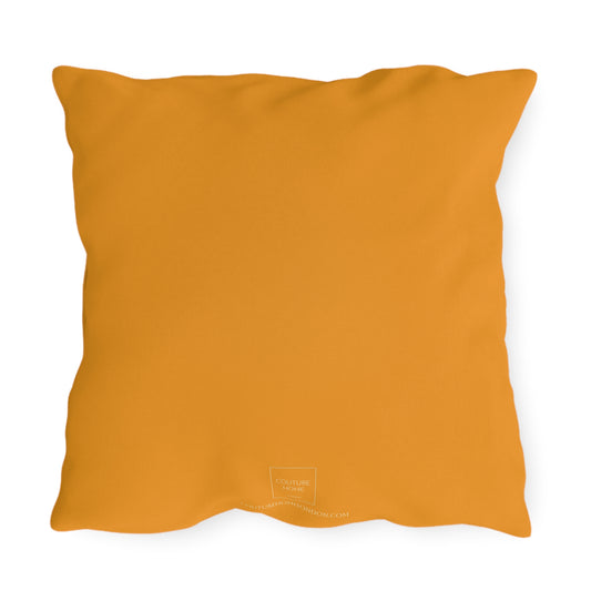 Orange Blossom Bee Outdoor Cushion