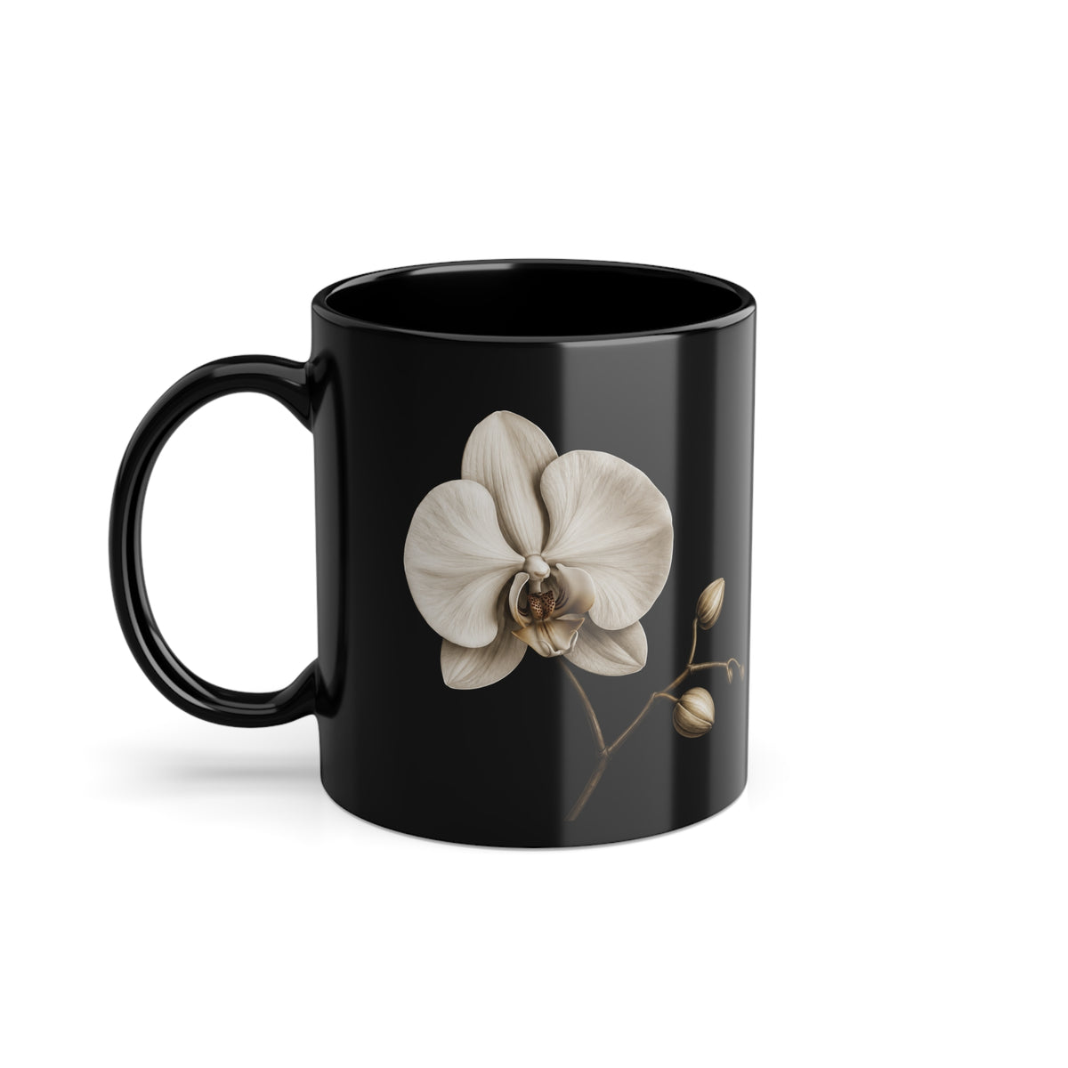 Orchid Black Mug