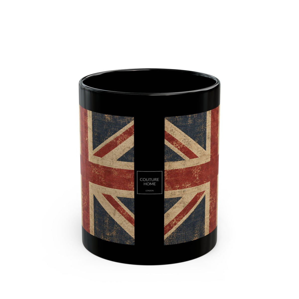 Union Jack Vintage Black Mug