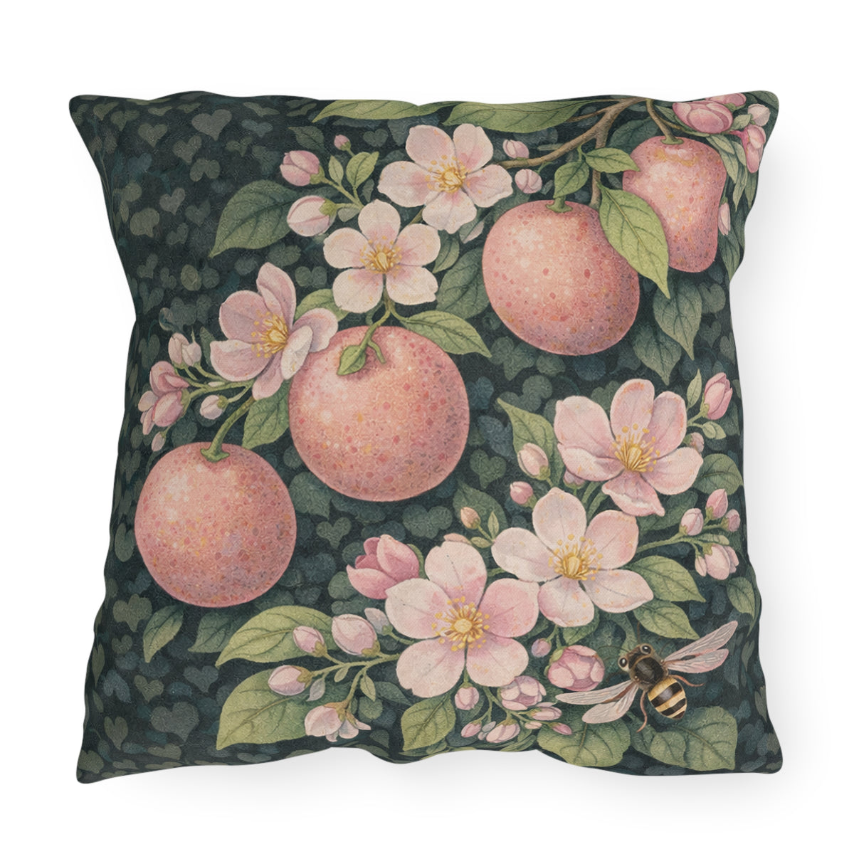 Couture Home London Plum Blossom Bee Outdoor Cushion