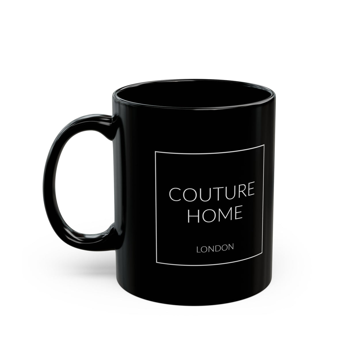 Couture Home London Black Logo Coffee Mug