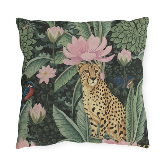 Cheetah & Lovebirds Cushion