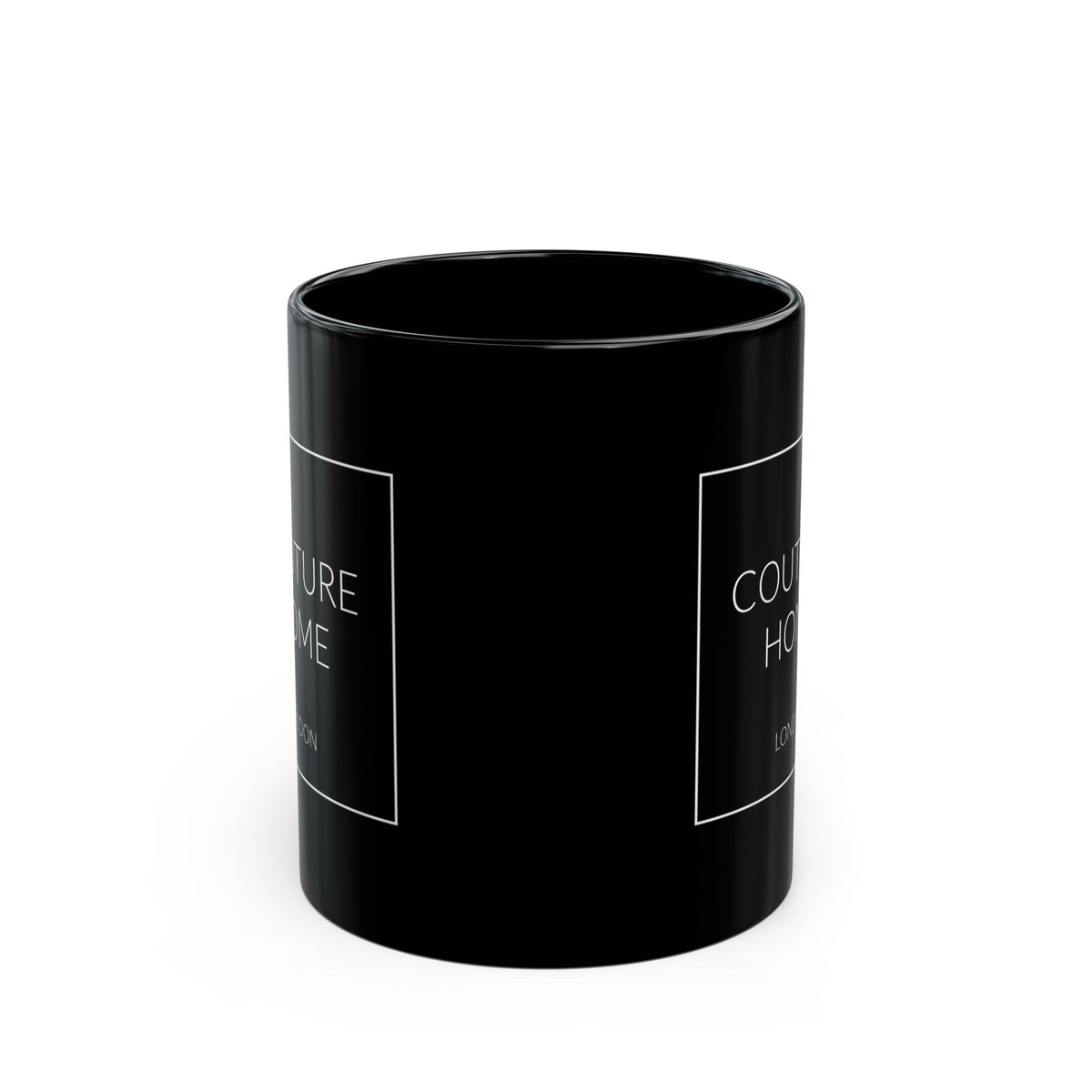 Couture Home London Black Logo Coffee Mug