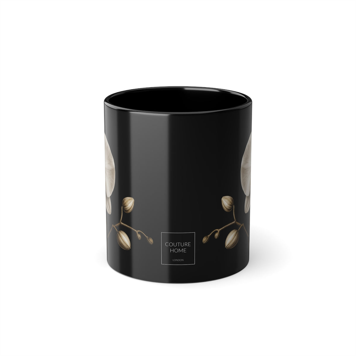 Orchid Black Mug