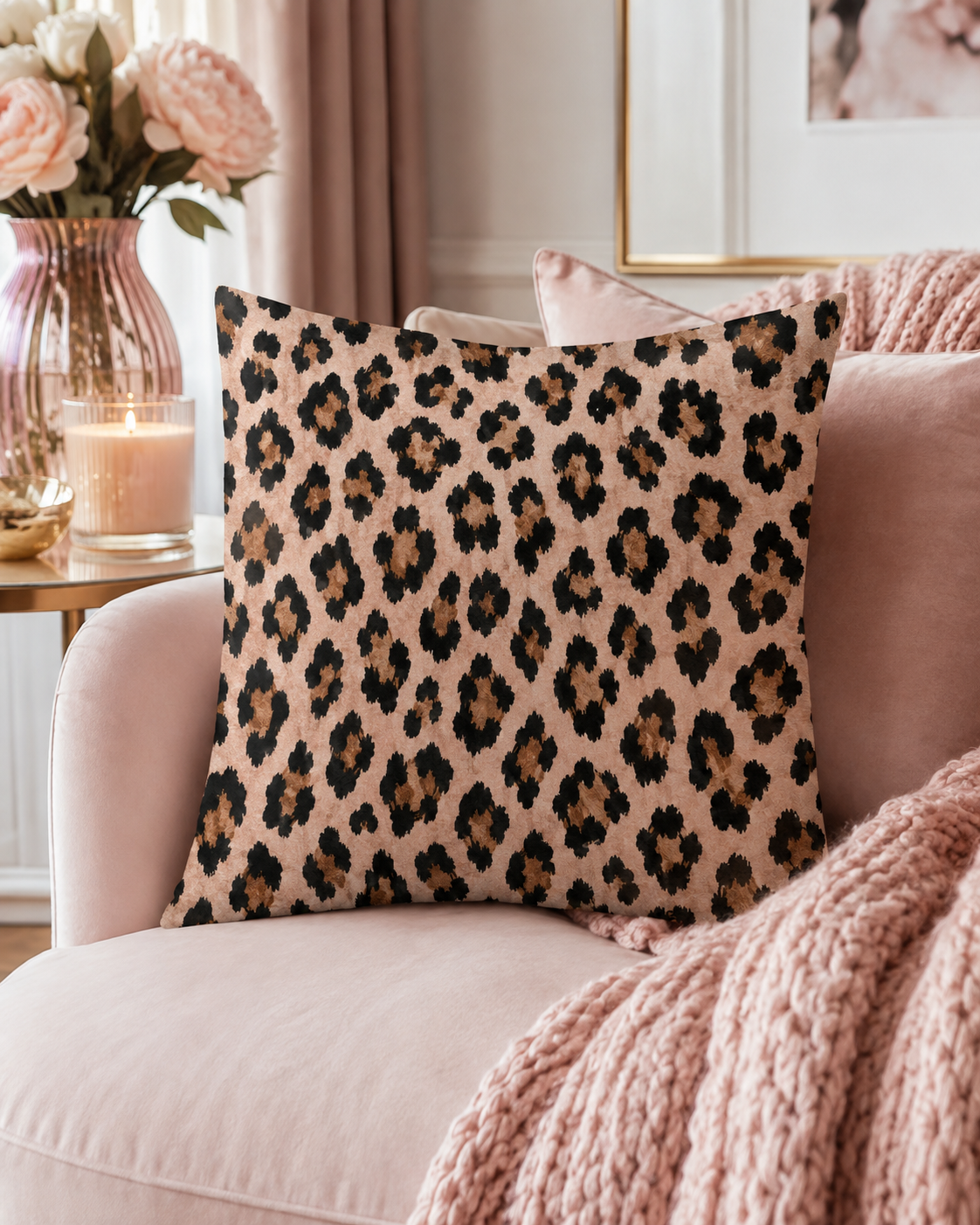 Cheetah Pink Cushion