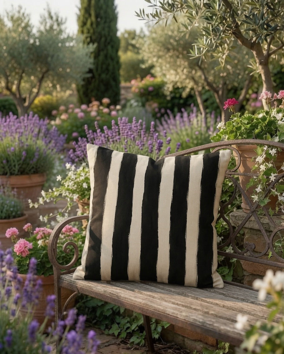 Black Stripe Cushion