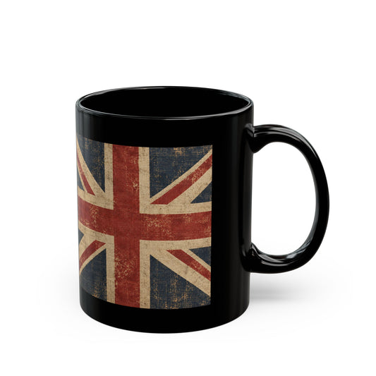 Union Jack Vintage Black Mug