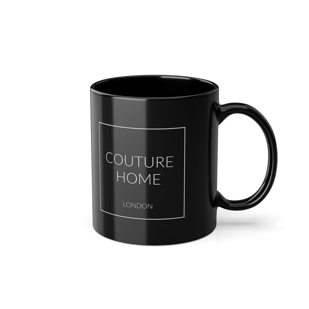 Couture Home London Black Logo Coffee Mug