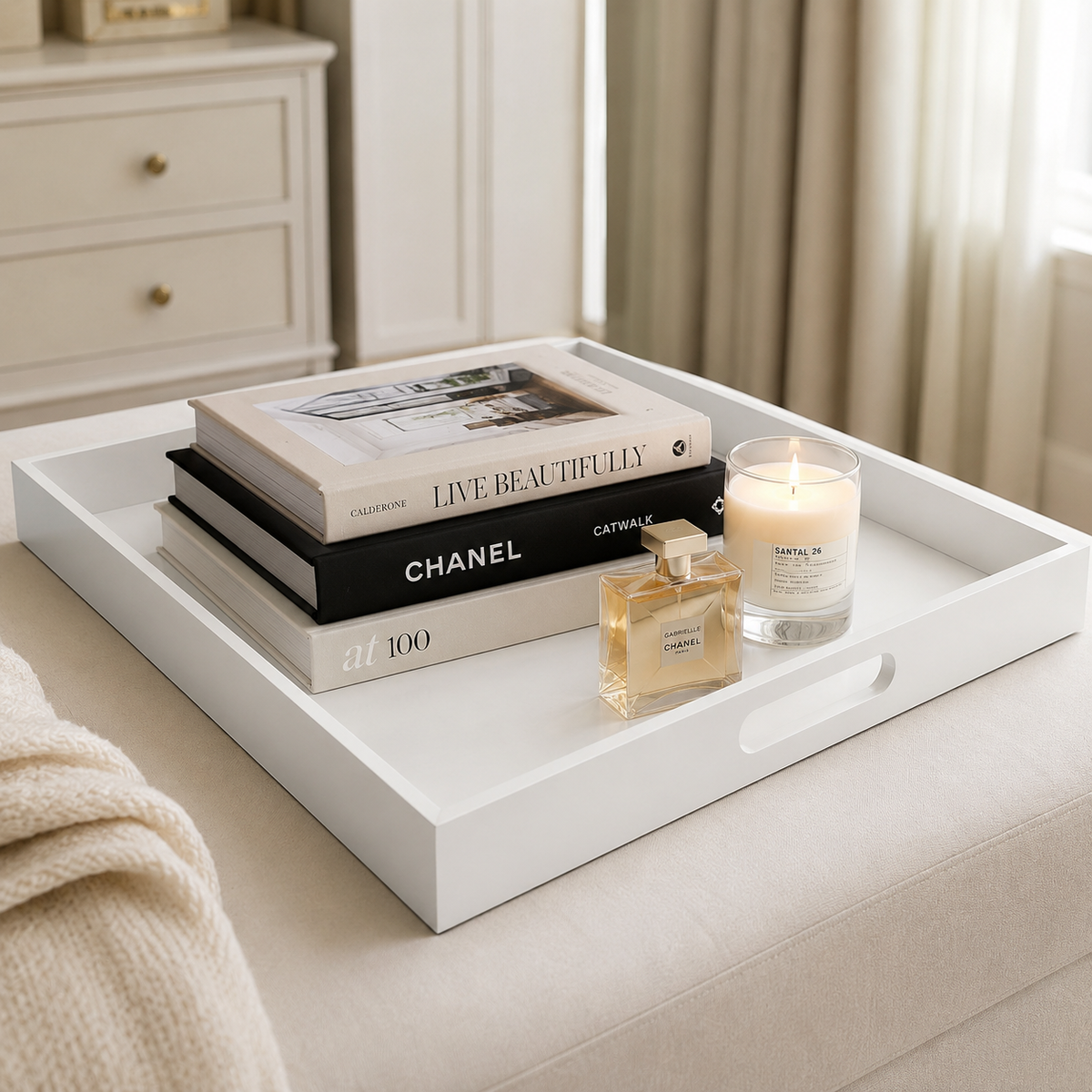 Ottoman Modern Square Serving Tray