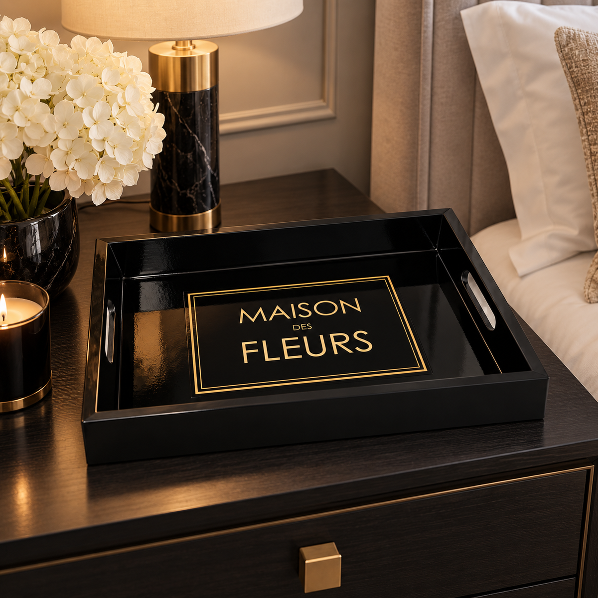 Maison Des Fleurs Wooden Tray