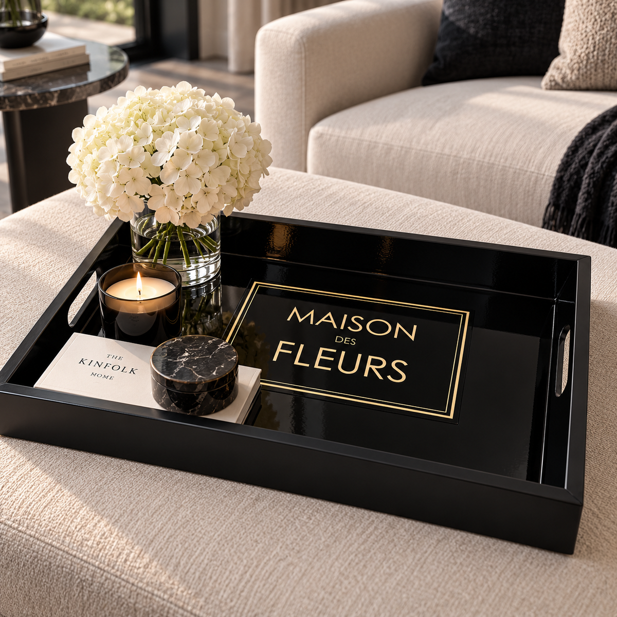 Maison Des Fleurs Wooden Tray