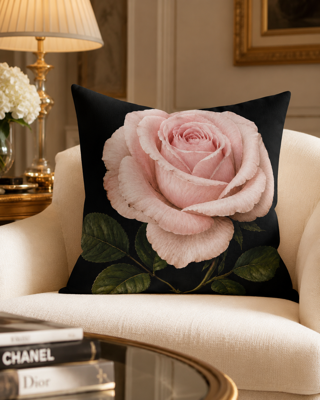 Pink Rose Indoor & Outdoor Cushion