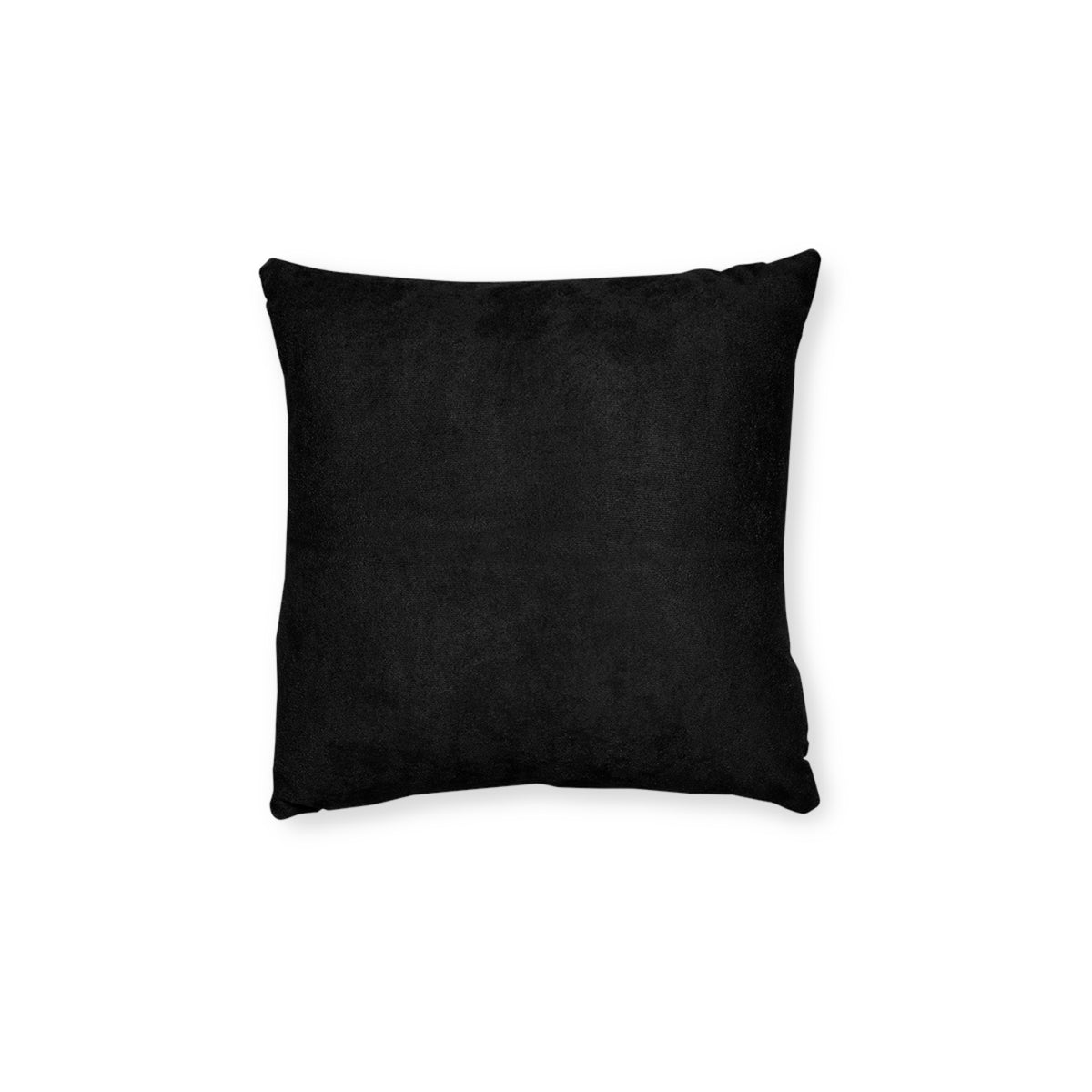 Reverse of a square cushion on a white background